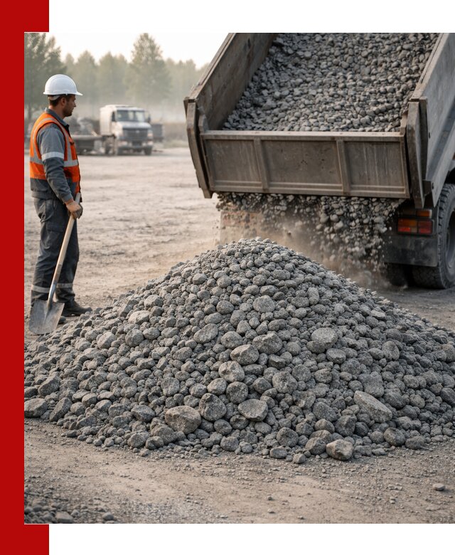 Гранитный щебень фракции 100–201 для строительства в Дмитрах