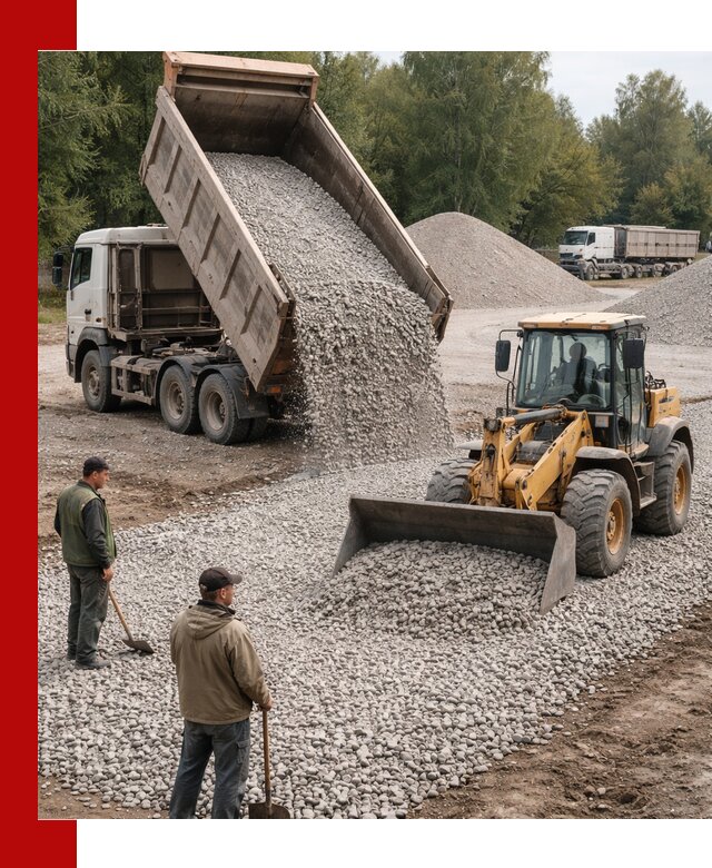Купить гравийный щебень фракция 20-40 в Дмитрах с доставкой