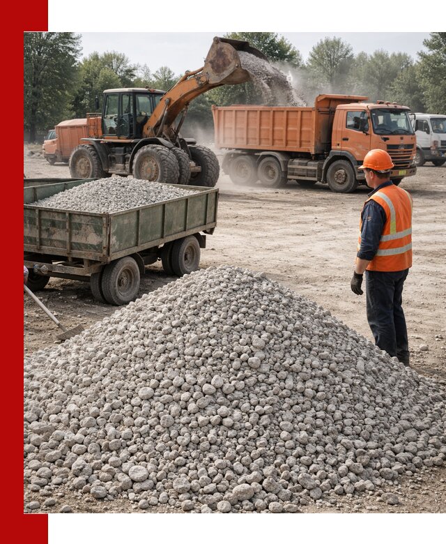 Доставка известнякового щебня фракция 20–40 в Дмитрах