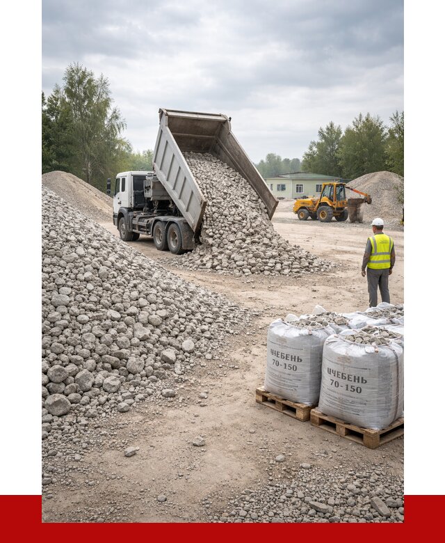 Известняковый щебень фракция 70-150 в Дмитрах от 1340 р. | ПРОНЕРУДДмв