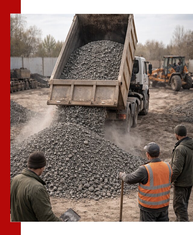 Доставка шлакового щебня в удобные сроки по выгодной цене в Дмитрах