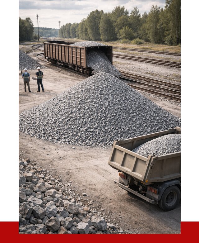 Железнодорожный щебень 20-60 в Дмитрах от 1822 р. | ПРОНЕРУДДмв