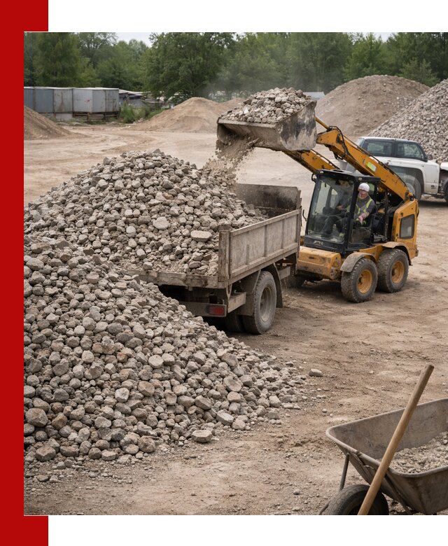 Доставка вторичного щебня в Дмитрах для строительных работ