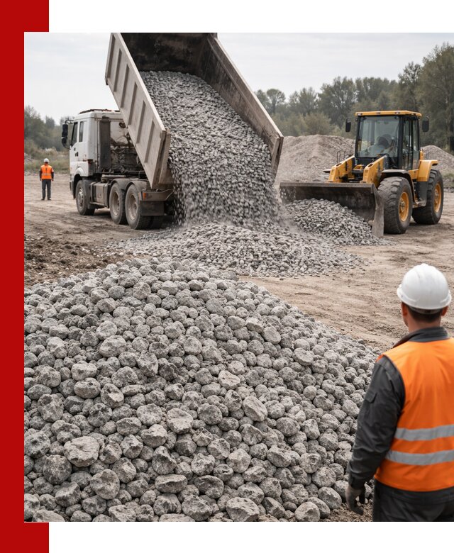 Доставка бетонного щебня фракции 20-40 в Дмитрах