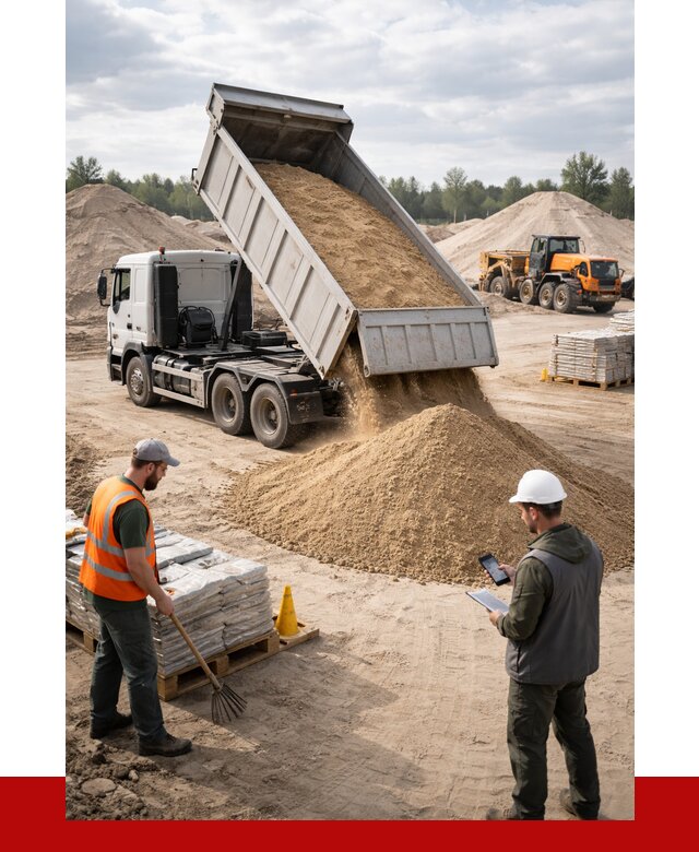 Карьерный песок с доставкой в Дмитрах от 3859 р. ПРОНЕРУДДмв