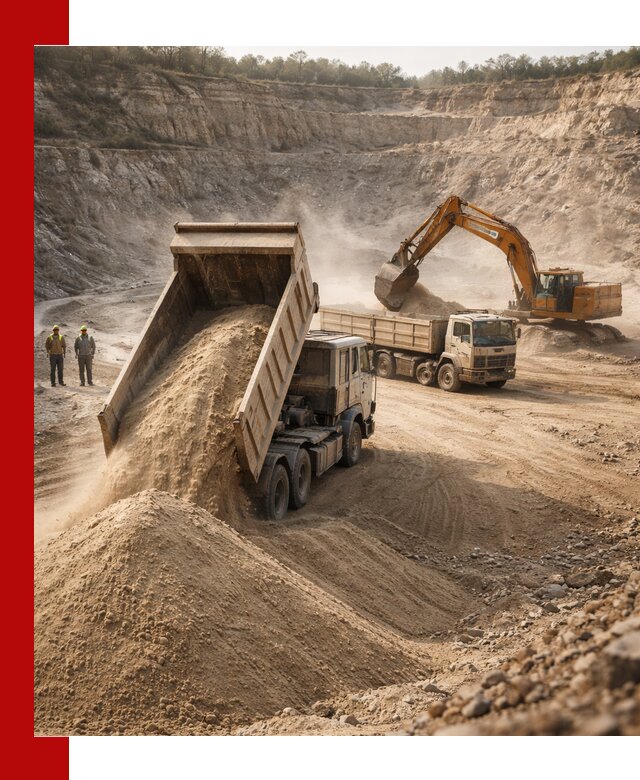 Карьерный песок навалом с доставкой в Дмитрах