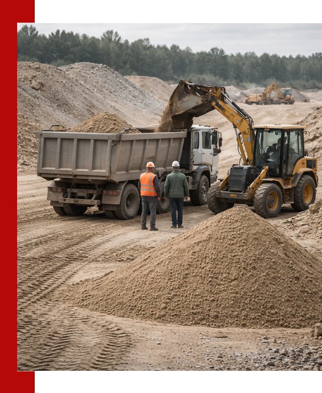 Карьерный среднезернистый песок с доставкой в Дмитрах