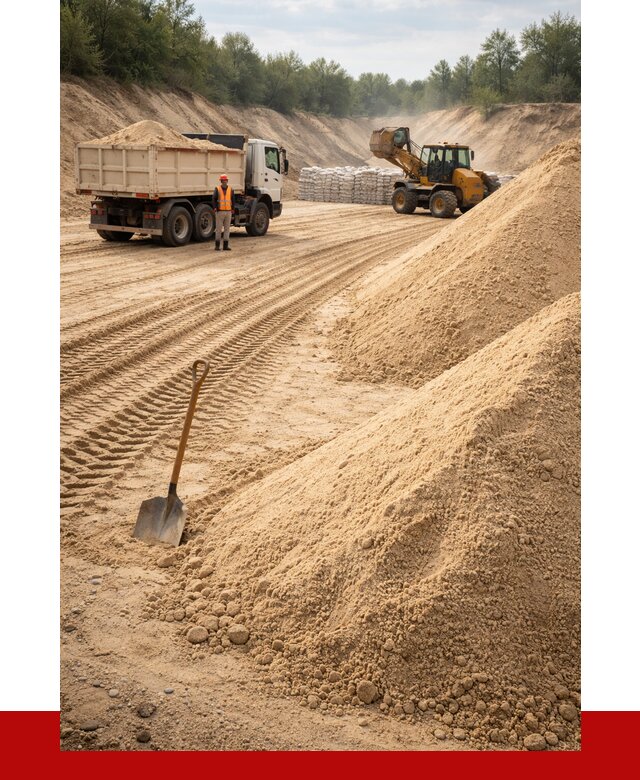 Карьерный песок мелкозернистый в Дмитрах от 9648 р. | ПРОНЕРУДДмв