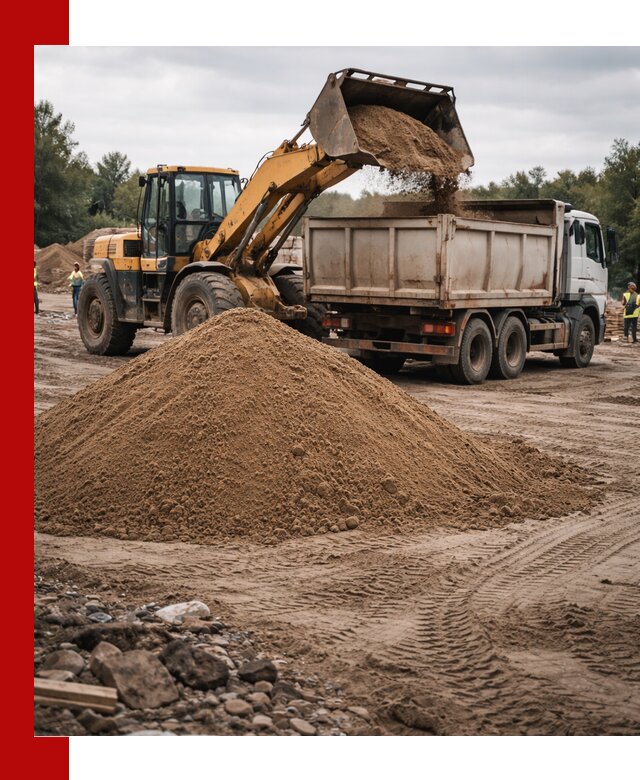 Доставка речного песка навалом в Дмитрах быстро и выгодно