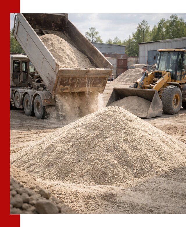 Кварцевый песок с доставкой в Дмитрах для строительных работ