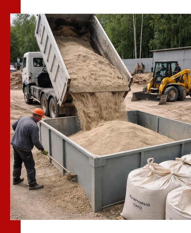 Кварцевый песок для фильтра в Дмитрах — доставка и качество