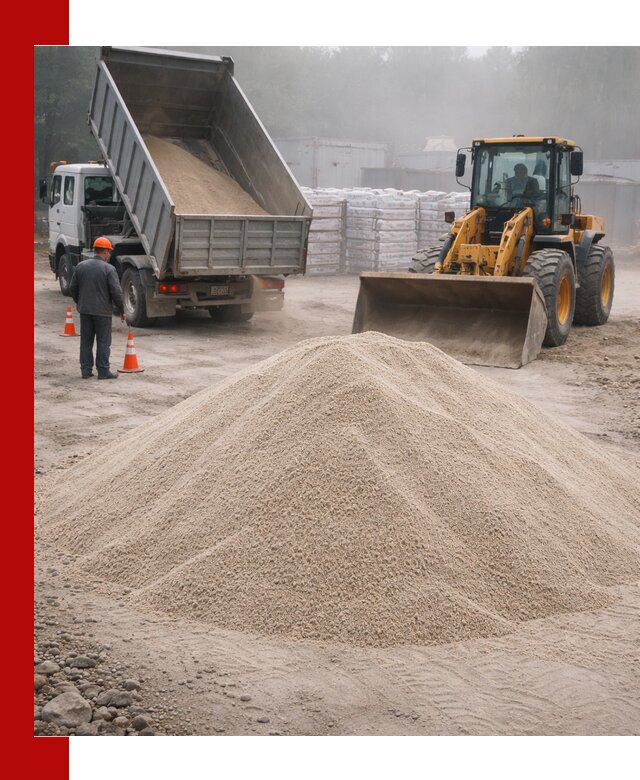 Кварцевый песок фракция 0–8 для стройработ в Дмитрах