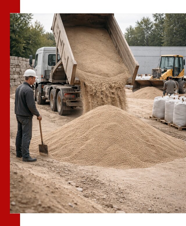 Кварцевый песок фракция 0–3 мм с доставкой в Дмитрах