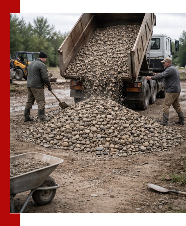 Доставка гальки речной оптом и в розницу в Дмитрах