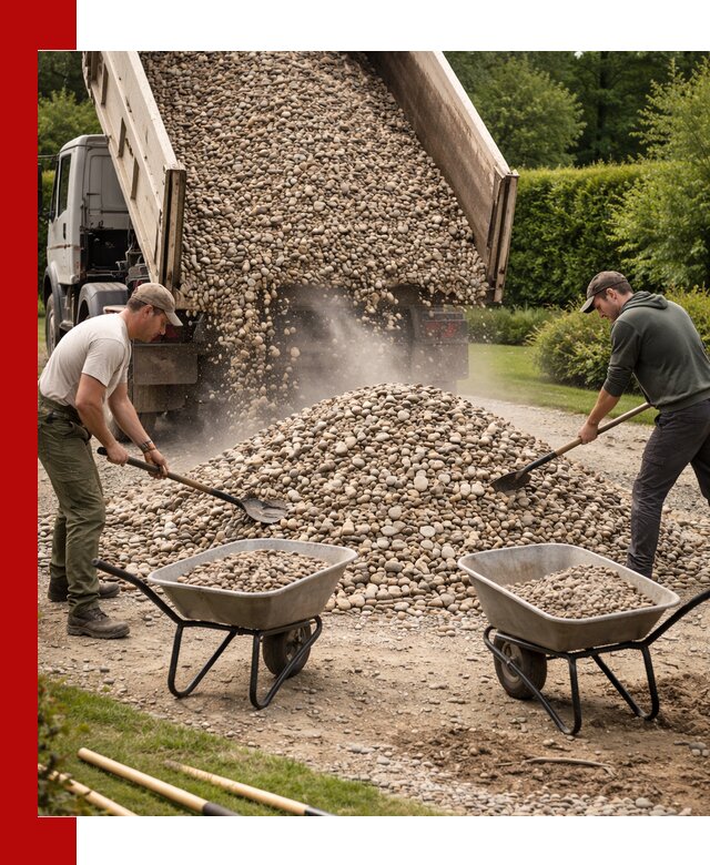 Доставка и продажа декоративной гальки в Дмитрах