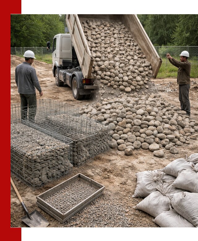 Камень для габионов фракция 70–151 в Дмитрах