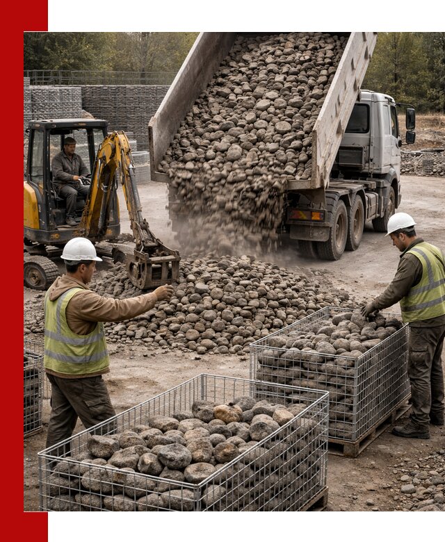 Камень для габионов фракция 100–201 в Дмитрах