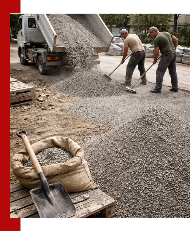 Отсев для тротуарной плитки в Дмитрах — доставка и укладка