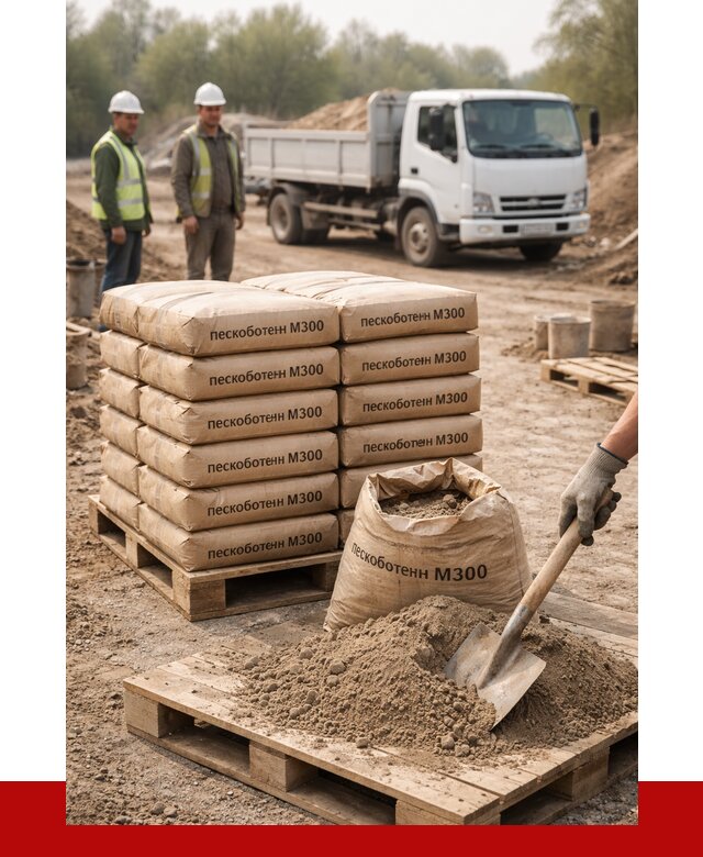 Пескобетон М300 в Дмитрах с доставкой от 4985 р. за куб | ПРОНЕРУДДмв