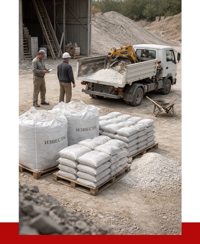 Известь строительная в Дмитрах с доставкой от 4502 р. | ПРОНЕРУДДмв