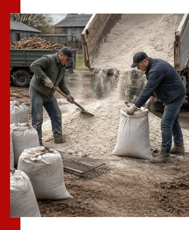 Доставка извести пушонки в Дмитрах оптом и мелким оптом