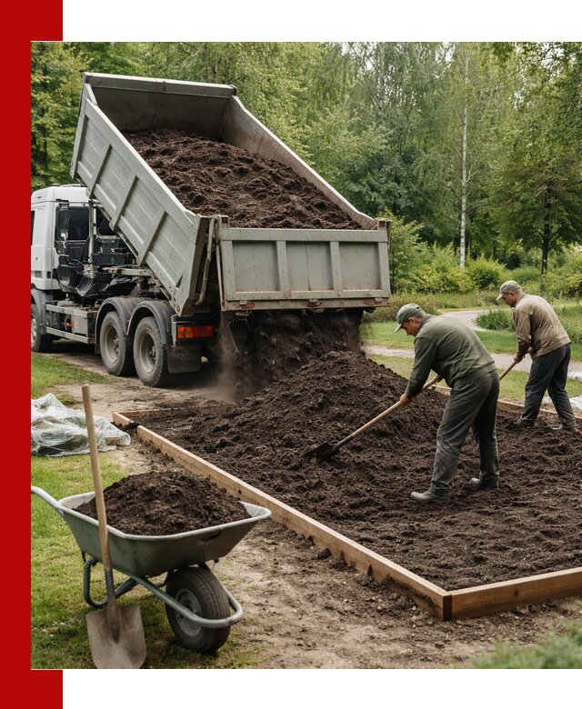 Доставка грунта для озеленения и благоустройства в Дмитрах