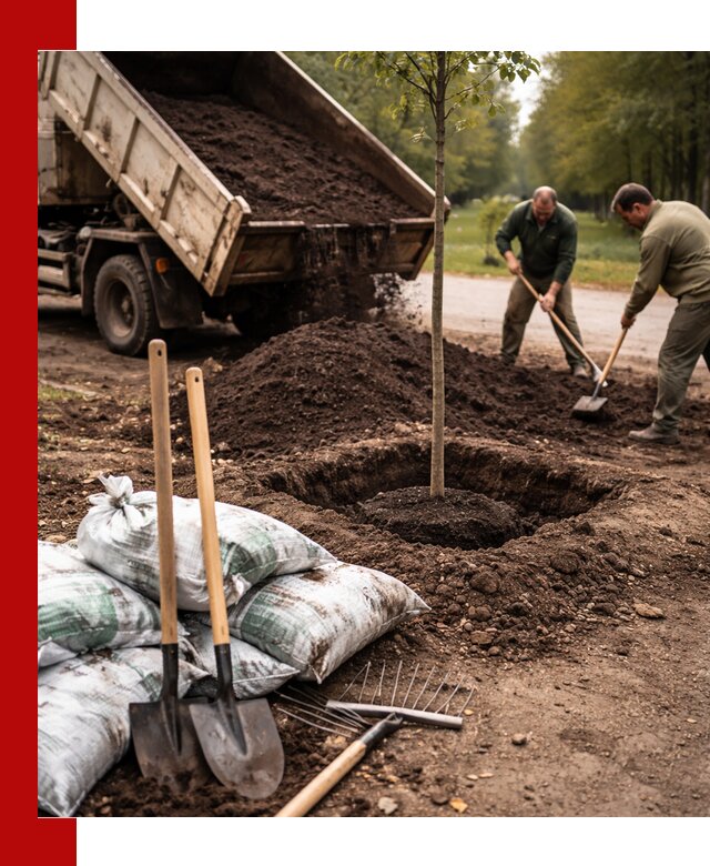Грунт для посадки деревьев в Дмитрах — доставка и подготовка почвы