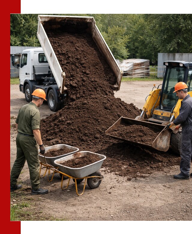 Доставка торфо-земляной смеси в Дмитрах для огорода и ландшафта