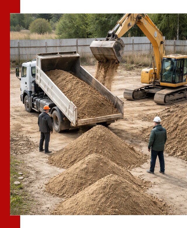 Доставка супеси вагонными и автопартиями в Дмитрах