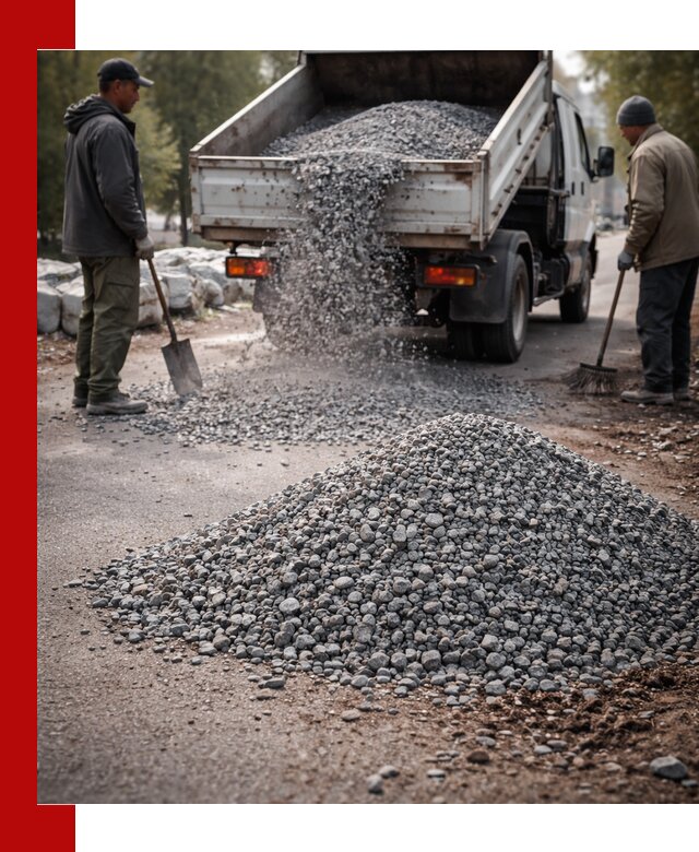 Гранитная крошка для посыпки дорог и тротуаров в Дмитрах