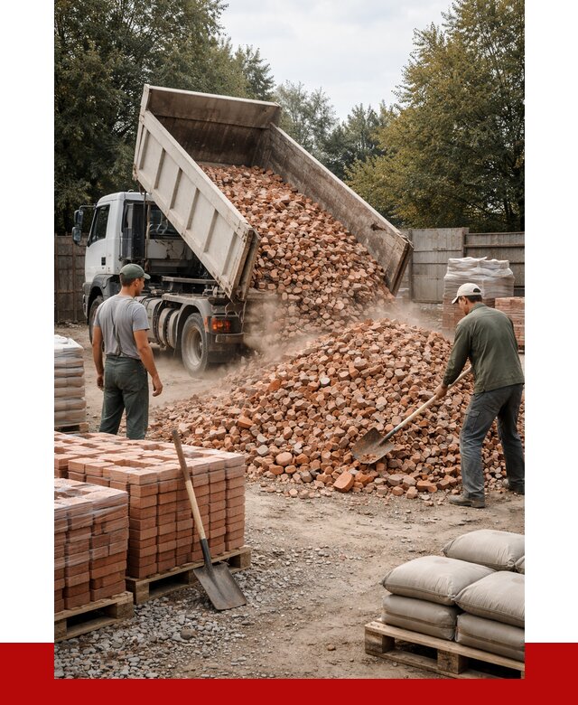 Бой кирпича в Дмитрах с доставкой от 4502 руб/куб | ПРОНЕРУДДмв