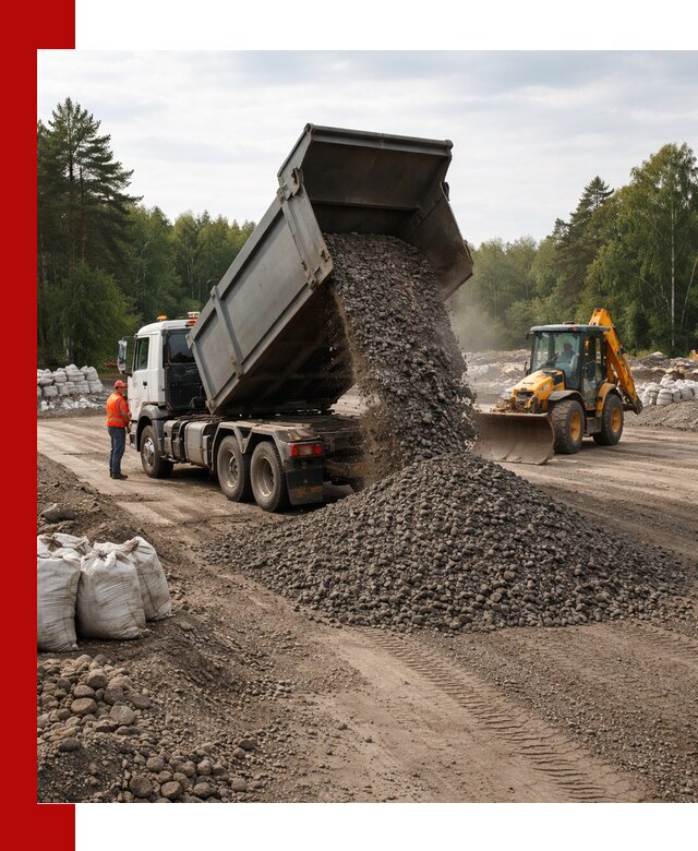 Доставка дробленого асфальта в Дмитрах для дорожных работ