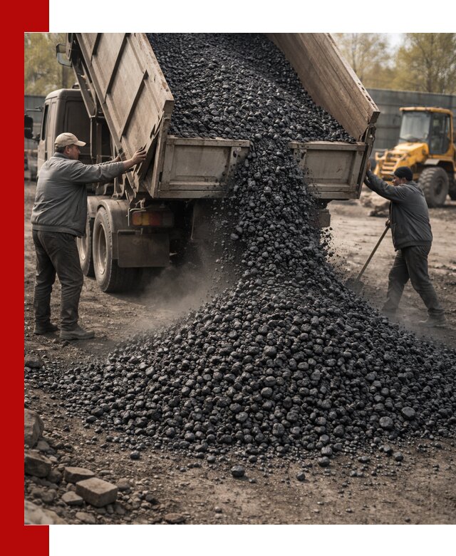 Доставка угля семечка самосвалами в Дмитрах