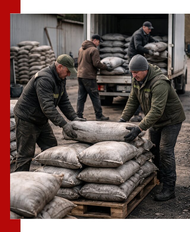 Доставка угля в мешках по выгодным ценам в Дмитрах