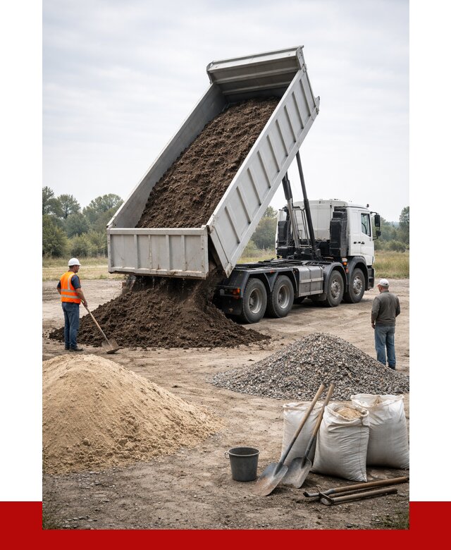 Доставка самосвалом 30 кубов в Дмитрах от 9112 р. | ПРОНЕРУДДмв