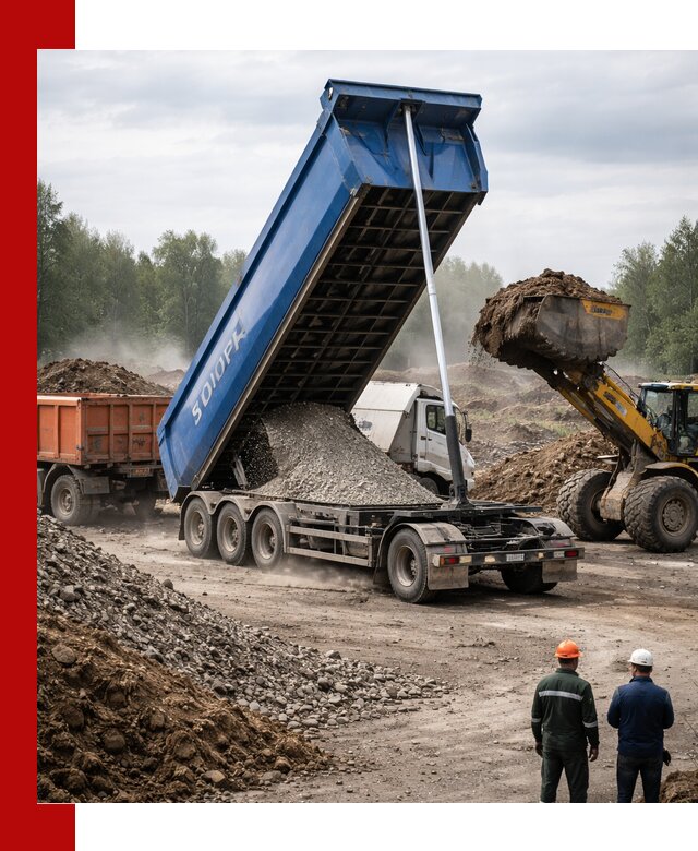 Аренда тонар 40 тонн в Дмитрах с доставкой материалов