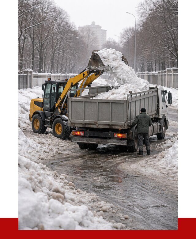 Вывоз снега с погрузкой в Дмитрах от 3752 р. ПРОНЕРУДДмв