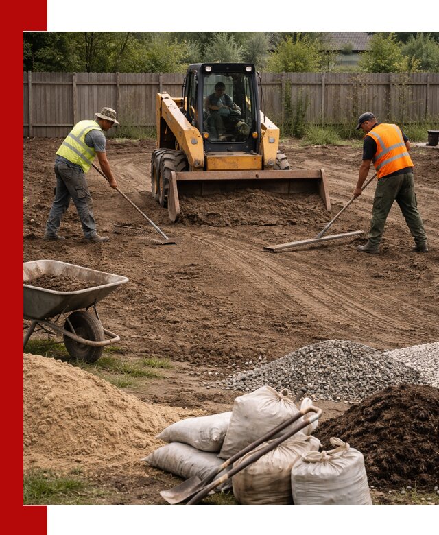 Выравнивание участка под строительство и благоустройство в Дмитрах