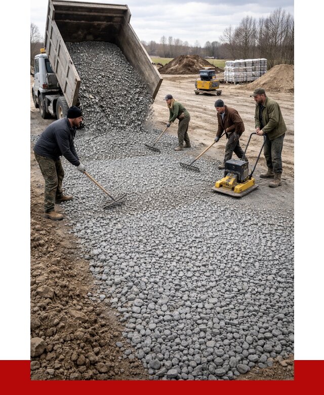 Устройство щебеночной подушки в Дмитрах от 4824 р. ПРОНЕРУДДмв